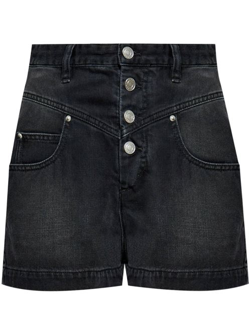 Black button shorts ISABEL MARANT | SH0093FAB1H06I01BK